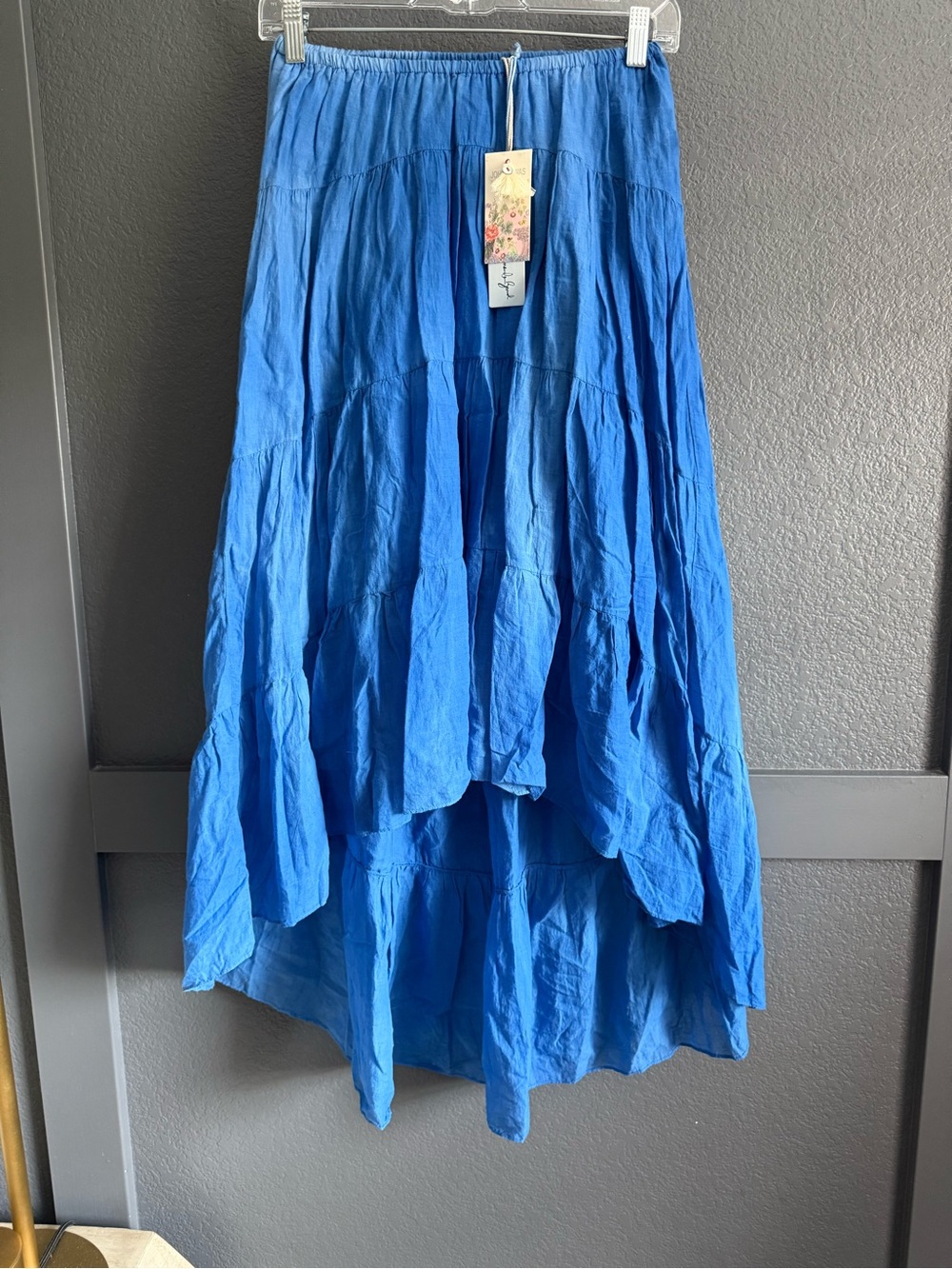 JOHNNY WAS • NWT Ianca skirt in sapphire tie dye blue - Small high low maxi